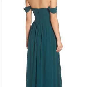 convertible neckline chiffon gown